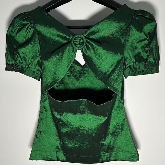 Lulus Metallic Green Top – XS, New Without Tag - Picture 6 of 9